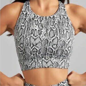 Buffbunny Evolve Jacquard Sports In Reptilia Print Black White Size XS